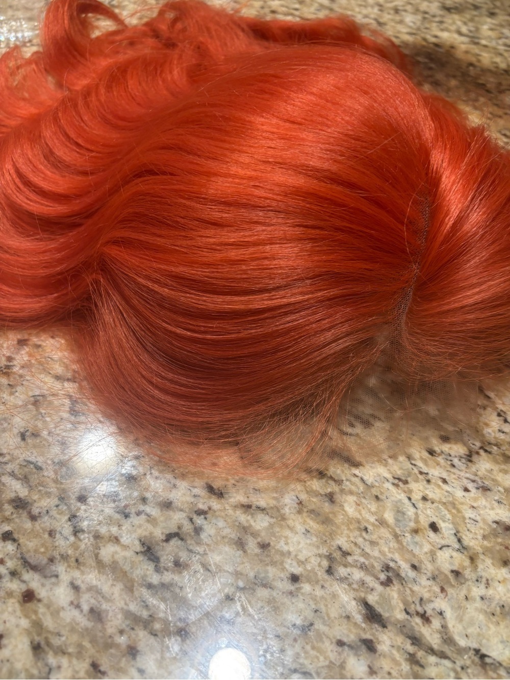 Vibrant Orange Women's Synthetic Hairpiece - Bold Copper Red